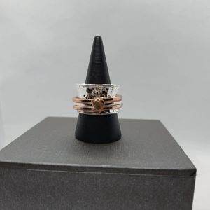 Silvertone 💛 Spinner Ring with Rosetone, Goldtone, and Silvertone Spinners.